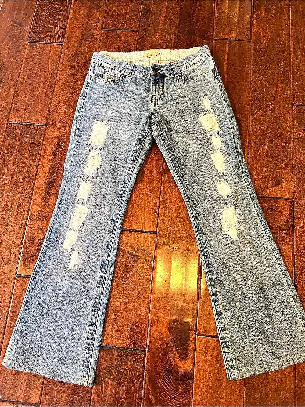 Candie's Women's Distressed Flare Jeans Waist 7